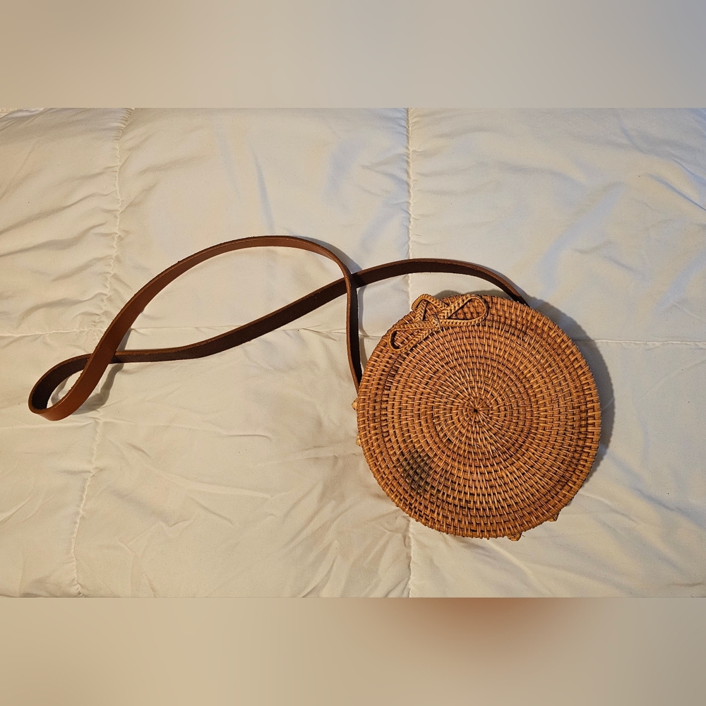 Handwoven Round Crossbody